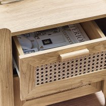 Sumter Wooden Bedside Cabinet With 2 Drawers In Oak