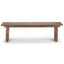 Warsaw Reclaimed Pine Wood Dining Bench In Rustic Pine