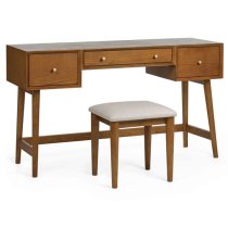 Layton Wooden Dressing Table With Stool In Cherry