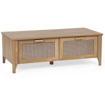 Sumter Wooden Coffee Table With 2 Drawers In Oak