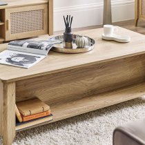 Sumter Wooden Coffee Table With 2 Drawers In Oak