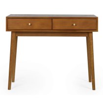 Layton Wooden Console Table With 2 Drawers In Cherry