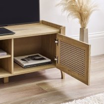 Sumter Wooden TV Stand With 2 Doors In Oak