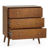 Layton Wooden Chest Of 3 Drawers In Cherry