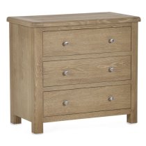 Merritt Wooden Chest Of 3 Drawers In Limed Oak