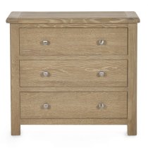 Merritt Wooden Chest Of 3 Drawers In Limed Oak