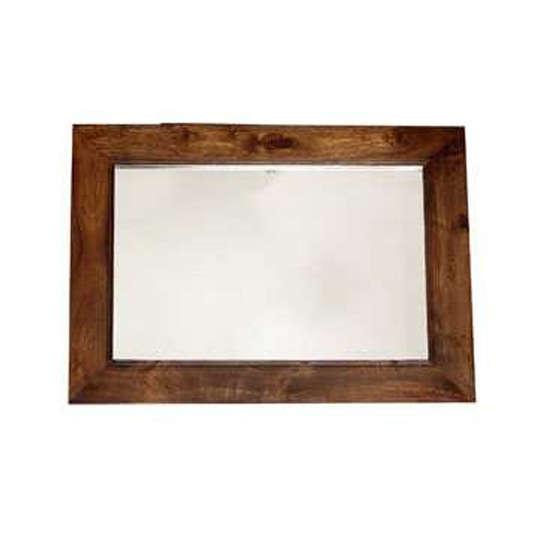 Tivat Mango Wood Wall Mirror In Dark Mahogany Frame