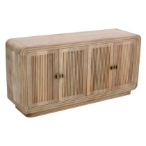 Harvey Carved Mango Wood Sideboard With 4 Doors In Natural