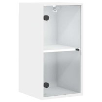 Avila Wooden Wall Cabinet With 1 Glass Door In White