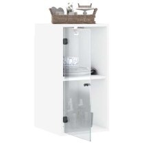 Avila Wooden Wall Cabinet With 1 Glass Door In White