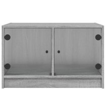 Avila Wooden Coffee Table With 2 Glass Doors In Grey Sonoma Oak