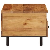 Blanes Acacia Wood Coffee Table With 2 Drawers In Natural