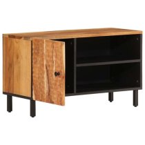 Blanes Acacia Wood TV Stand With 1 Door 1 Shelf In Natural