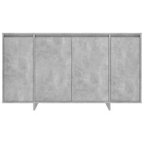 Atoka Wooden Sideboard With 4 Doors In Concrete Grey