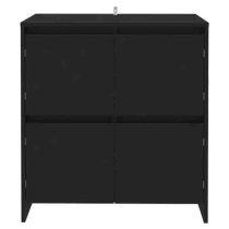 Axton Wooden Storage Cabinet With 4 Doors In Black