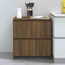 Axton Wooden Storage Cabinet With 4 Doors In Brown Oak