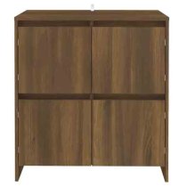 Axton Wooden Storage Cabinet With 4 Doors In Brown Oak