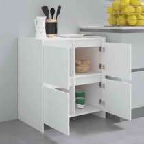 Axton Wooden Storage Cabinet With 4 Doors In White