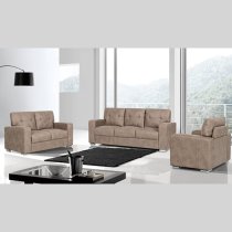 Hobart Fabric 1 Seater Sofa In Taupe