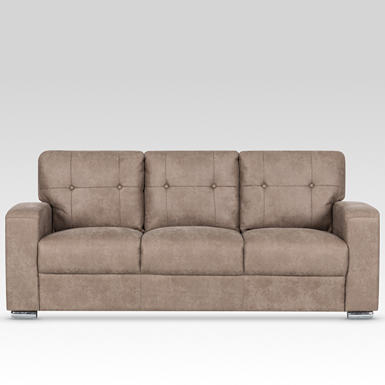 Hobart Fabric 3 Seater Sofa In Taupe