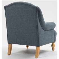 Cusco Fabric Bedroom Chair In Ocean With Oak Legs