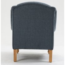 Cusco Fabric Bedroom Chair In Ocean With Oak Legs