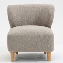 Jakarta Fabric Bedroom Chair In Grey With Oak Legs