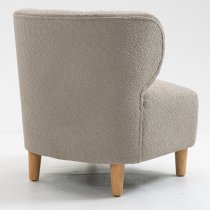 Jakarta Fabric Bedroom Chair In Grey With Oak Legs