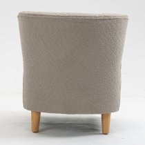 Jakarta Fabric Bedroom Chair In Grey With Oak Legs