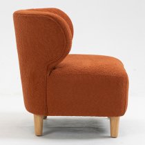 Jakarta Fabric Bedroom Chair In Rust With Oak Legs