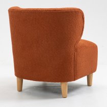 Jakarta Fabric Bedroom Chair In Rust With Oak Legs