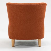 Jakarta Fabric Bedroom Chair In Rust With Oak Legs