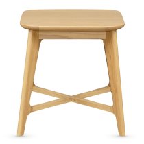 Cairo Wooden Lamp Table Square In Natural Oak