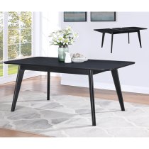 Cairo Extending Wooden Dining Table With 6 Chairs In Black