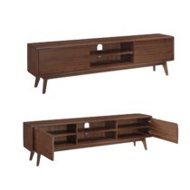 Cairo Wooden TV Stand With 2 Doors In Walnut