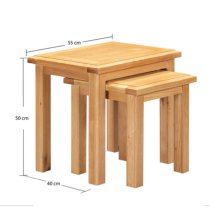 Lecco Wooden Nest Of 2 Tables In Oak