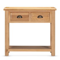 Lecco Wooden Console Table With 2 Drawers In Oak