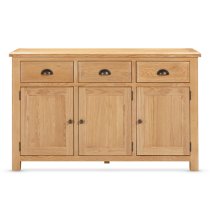 Lecco Wooden Sideboard With 3 Doors 3 Drawers In Oak