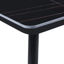 Sion Sintered Ceramic Stone Dining Table In Black