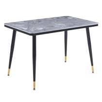 Sion Sintered Stone Dining Table In Grey 4 Luxor Grey Chairs