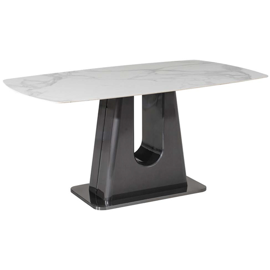 Sanur Sintered Stone Dining Table Rectangular In Binli White