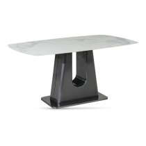 Sanur Sintered Stone Dining Table With 6 Light Grey Chairs