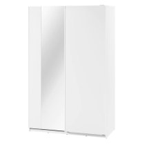 Madrid Wardrobe 150cm With 2 Sliding Doors In White And LED