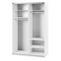 Madrid Wardrobe 170cm With 2 Sliding Doors In White And LED