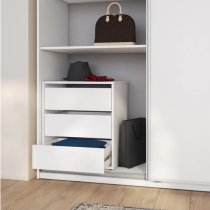 Madrid Wardrobe 170cm With 2 Sliding Doors In White And LED