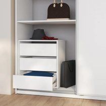 Madrid Wardrobe 200cm With 2 Sliding Doors In White And LED