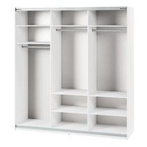 Madrid Wardrobe 220cm With 3 Sliding Doors In White And LED