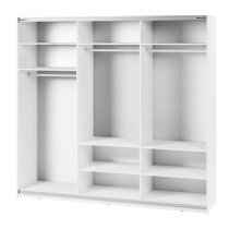 Madrid Wardrobe 250cm With 3 Sliding Doors In White And LED