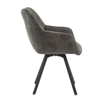 Jordan Fabric Dining Chair In Olive With Metal Frame