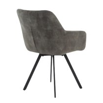 Jordan Fabric Dining Chair In Olive With Metal Frame